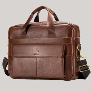 Bolsa Carteiro em Couro com Bolso Frontal Steel Lion | Vittorio