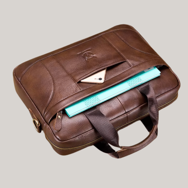 Bolsa Carteiro em Couro com Compartimento para Notebook de 14'' | Lugano - Imagem 5