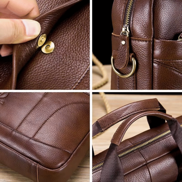 Bolsa Carteiro em Couro com Compartimento para Notebook de 14'' | Lugano - Imagem 9