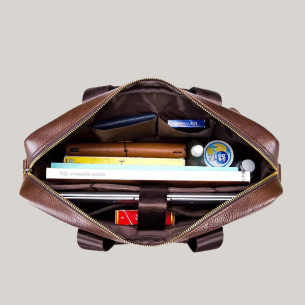 Bolsa Carteiro em Couro com Compartimento para Notebook de 14'' | Lugano - Imagem 7