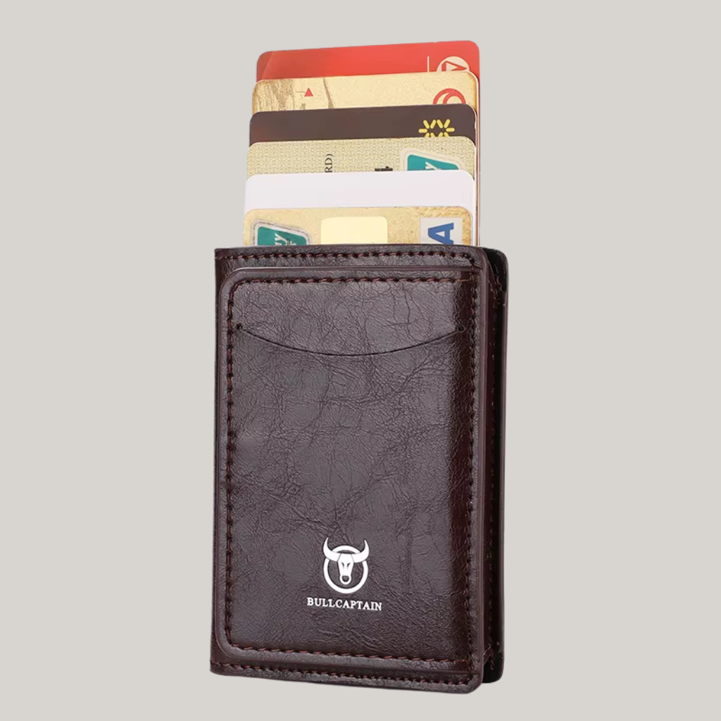 Carteira Masculina Slim de Couro Bullcaptain | Vittorio