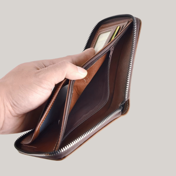 Carteira Masculina de Couro com Zíper Batsioe | Genebra - Imagem 6