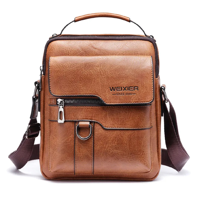 Bolsa Masculina de Couro Transversal Weixier