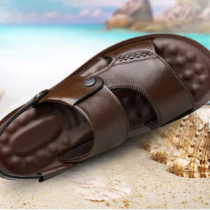 Sandália Masculina de Couro Verão Comfort