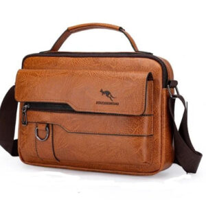 Bolsa Masculina de Couro Transversal Canguru
